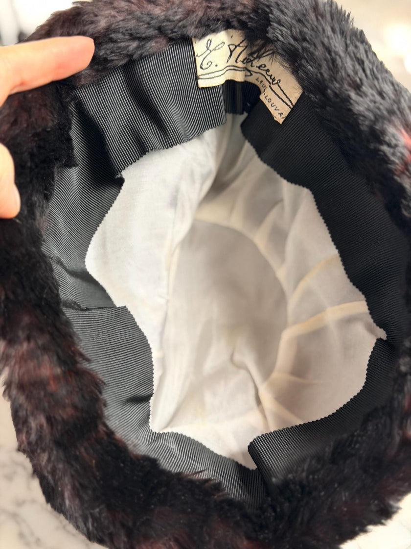 Black Rabbit Fur Hat