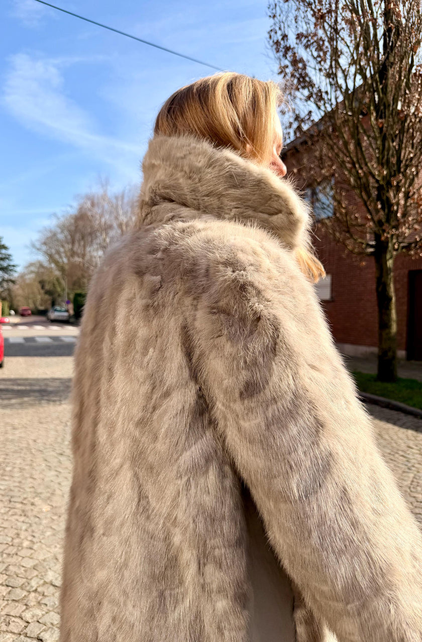 Sapphire Mink Fur Coat - M-L
