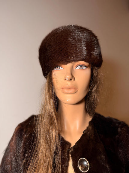 Brown Marmot Fur Hat