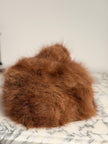 Pastel Mink Fur Hat with Pompom