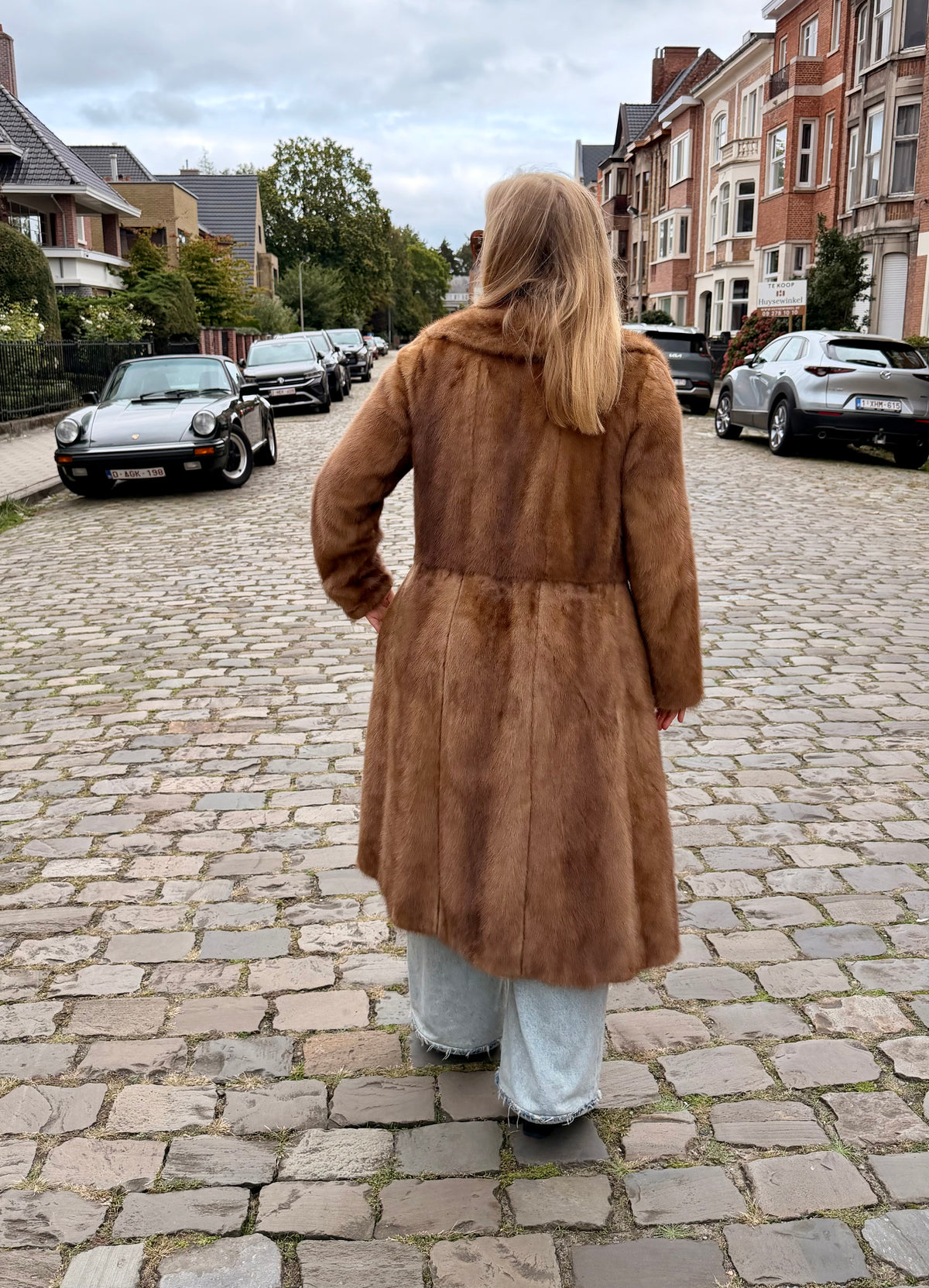 Pastel Mink Fur Coat - S
