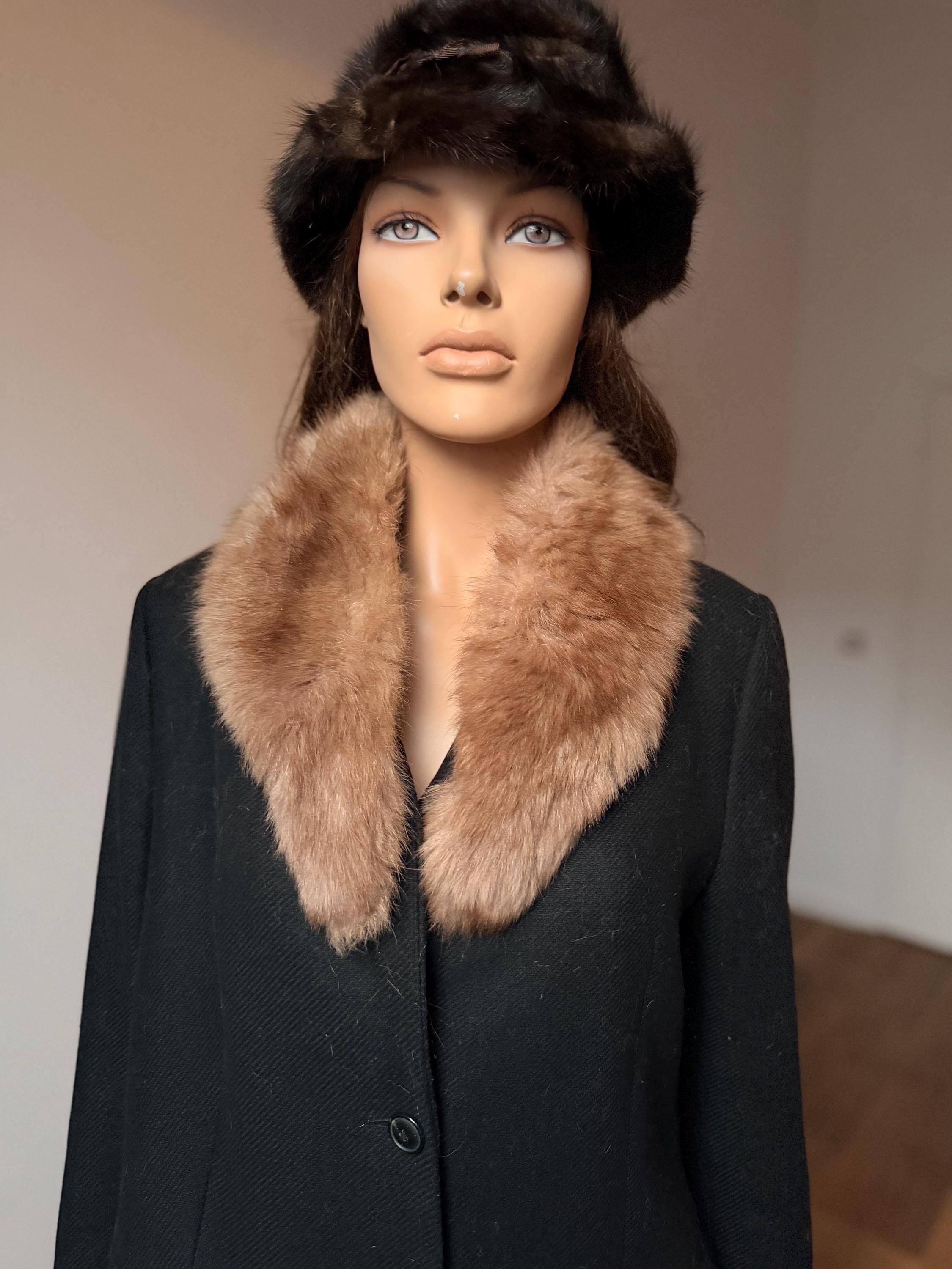 Beige Lamb Fur Collar
