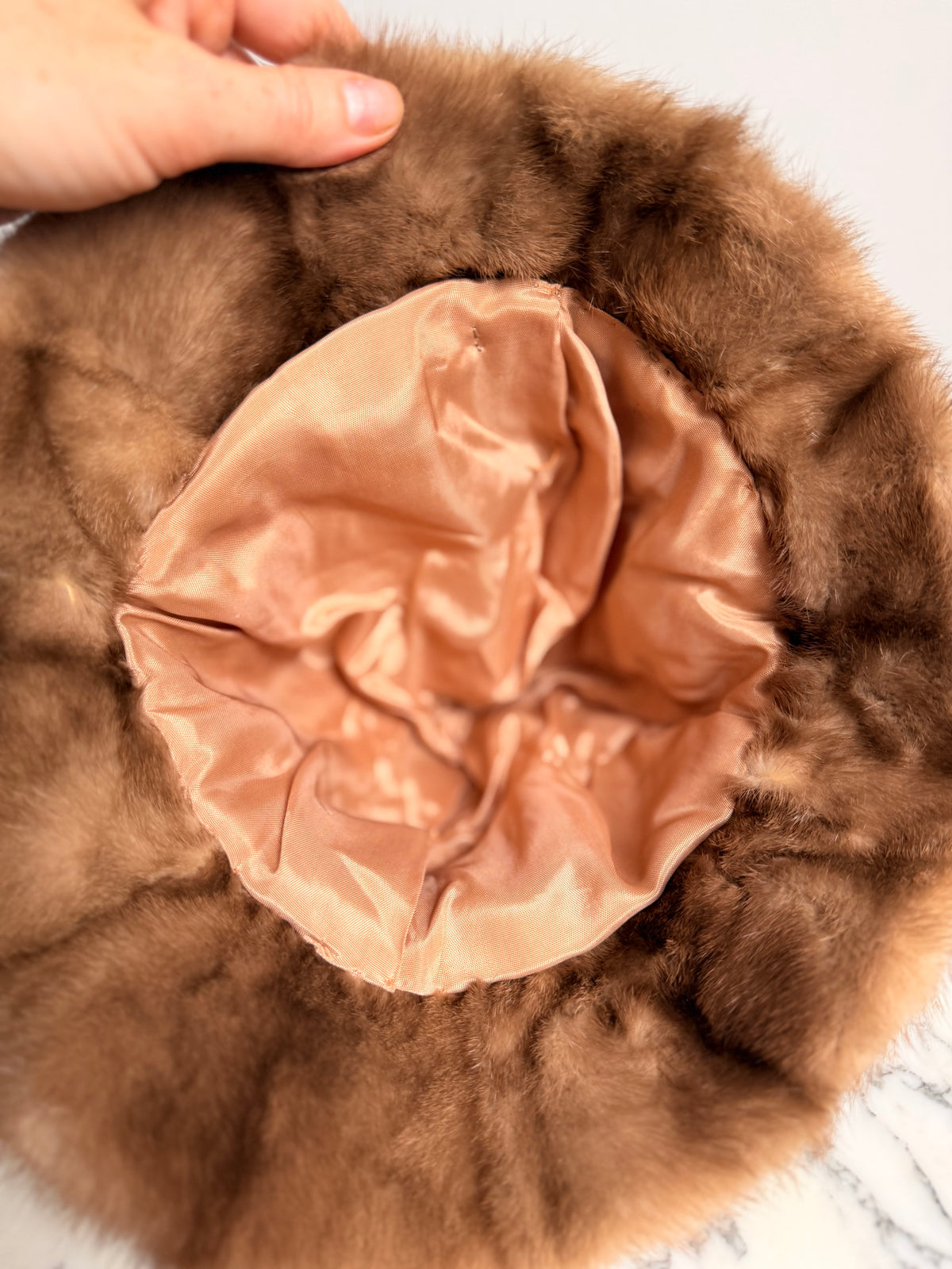 Pastel Mink Panama Fur Hat