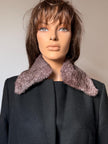 Purple Rabbit Fur Collar