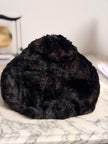 Black Rabbit Fur Hat
