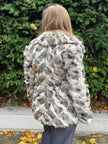 Grey Goat Fur Jacket - S