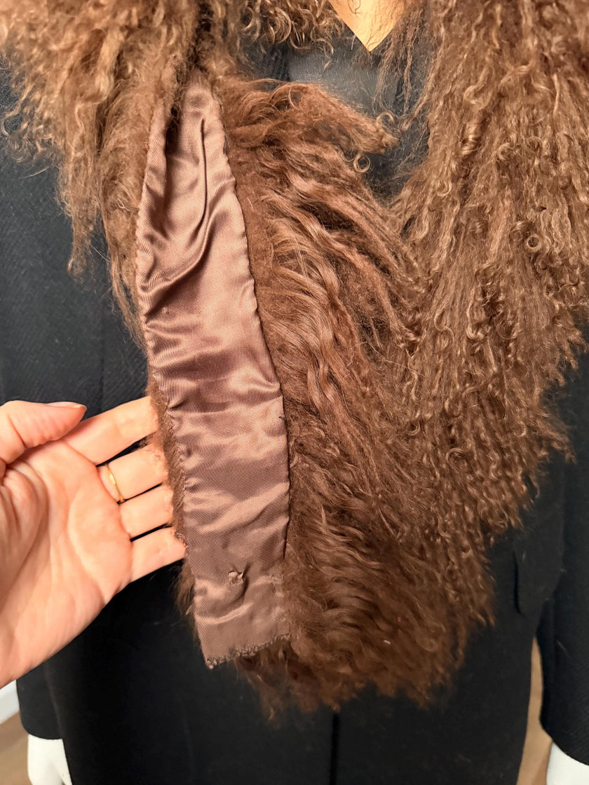 Brown Goat Fur Scarf