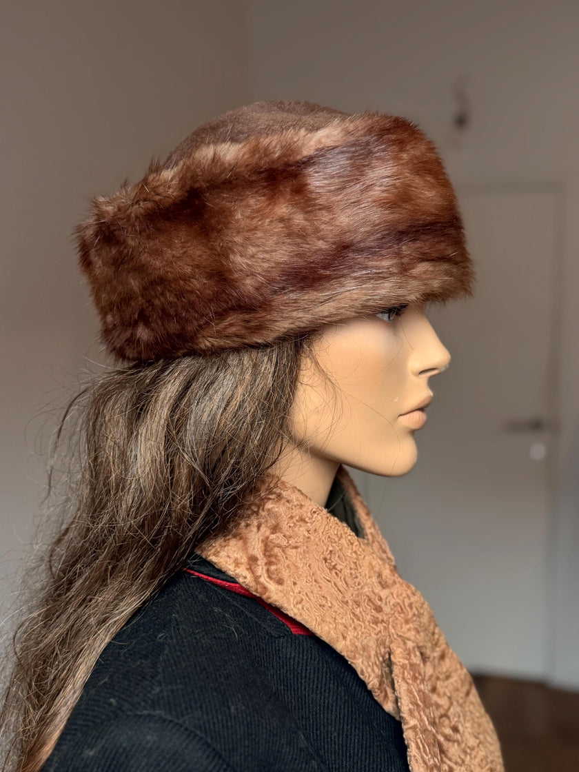 Brown Muskrat  Fur Hat