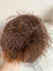 Brown Velour Pillbox Hat