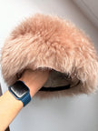 Beige Lamb Fur Hat