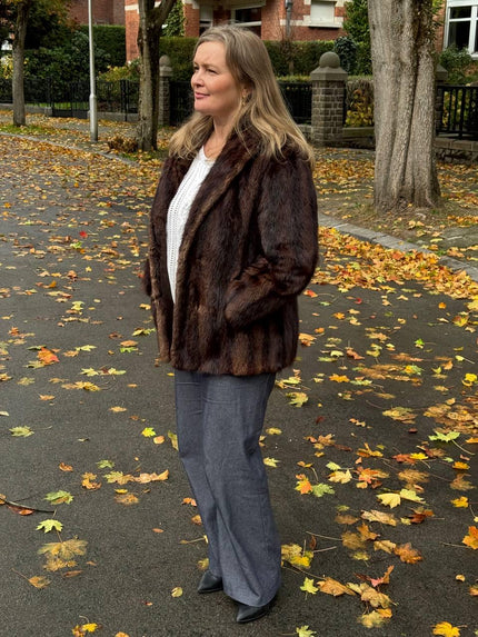 Muskrat Fur Jacket - M–L