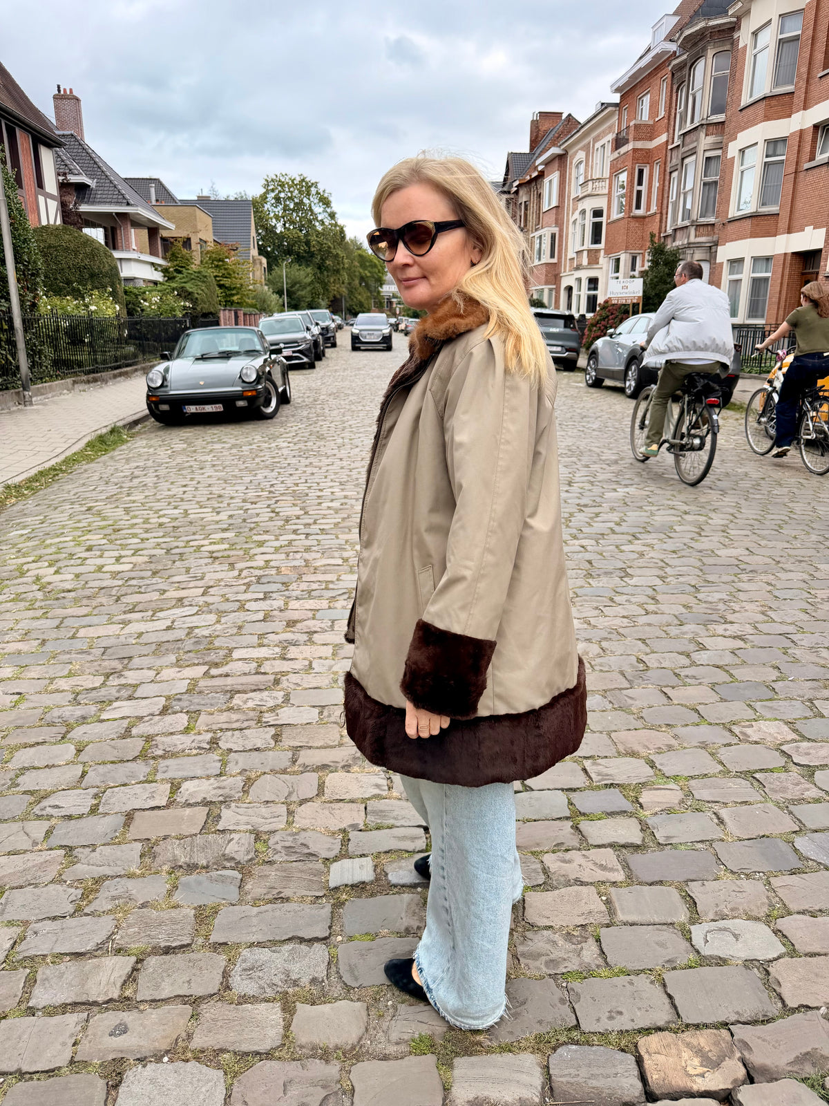 Fur Lined Parka Jacket - M-L