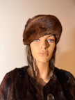 Brown Mink Fur Beret
