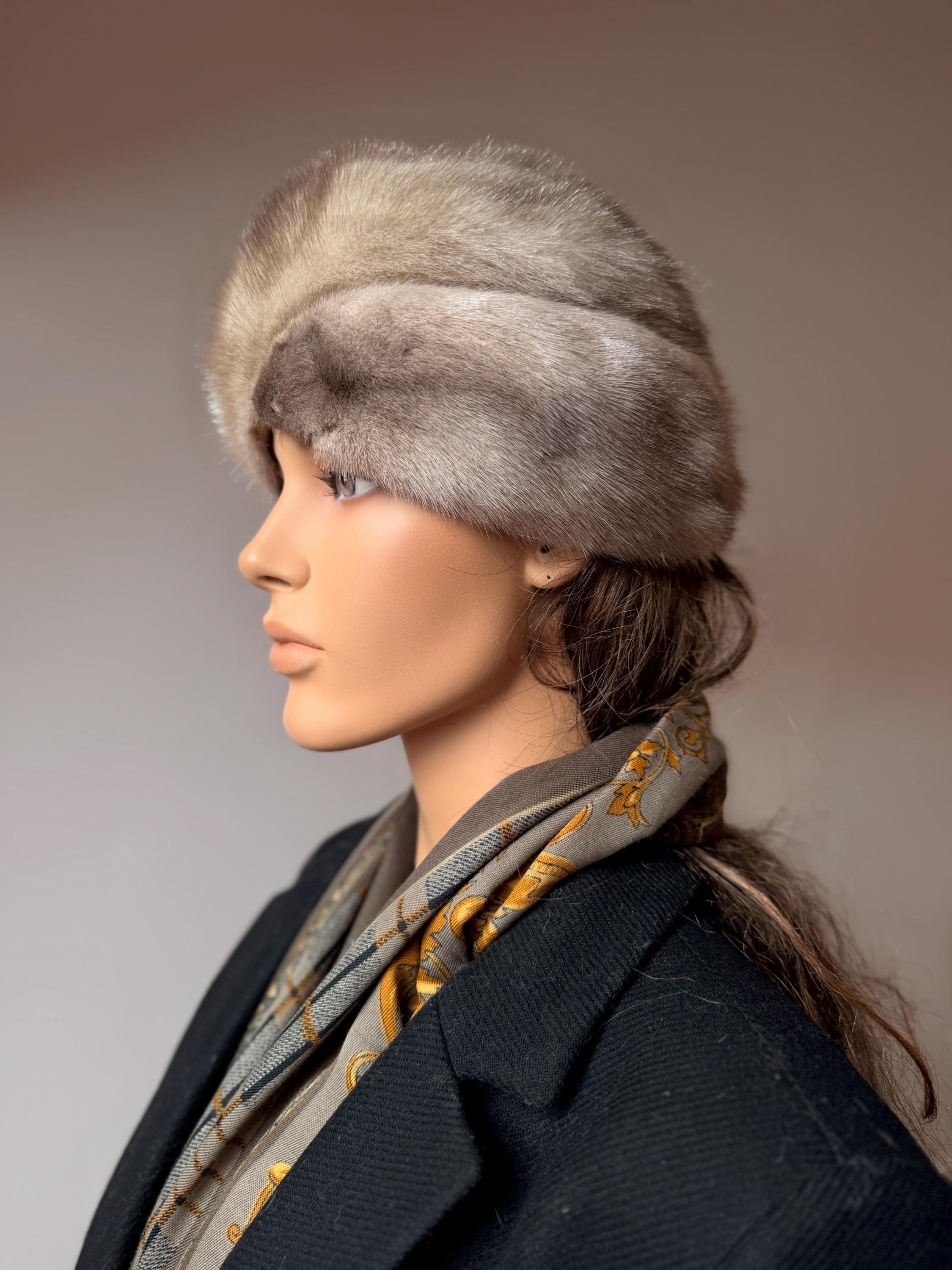 Sapphire Mink Fur Hat