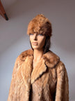 Pastel Mink Fur Hat with Pompom