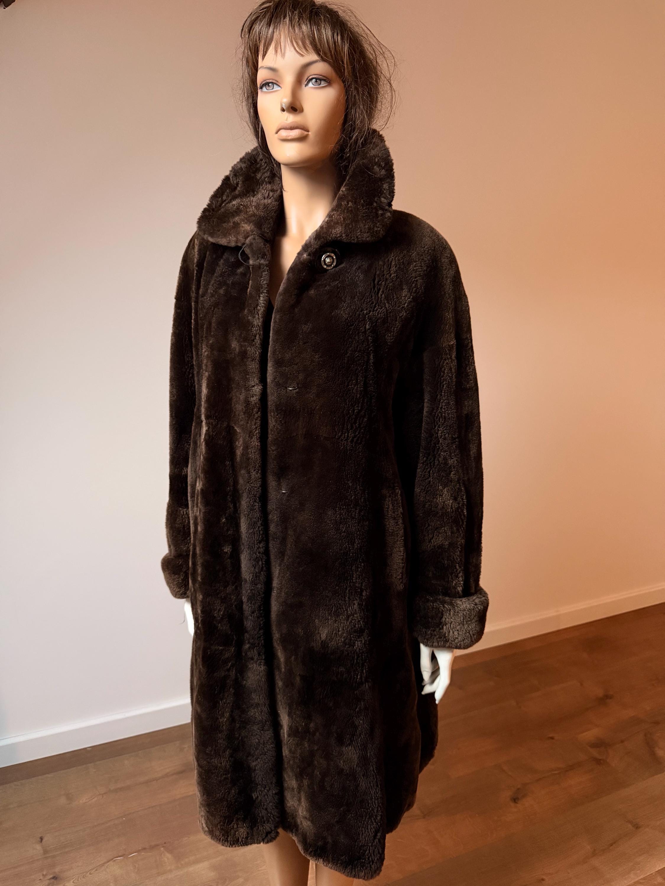 Sheared Beaver Fur Coat  - L-XL