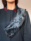 Black Sheepskin Fur Collar