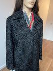 Black Lamb Fur Coat - XL - 2X