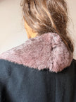 Purple Rabbit Fur Collar