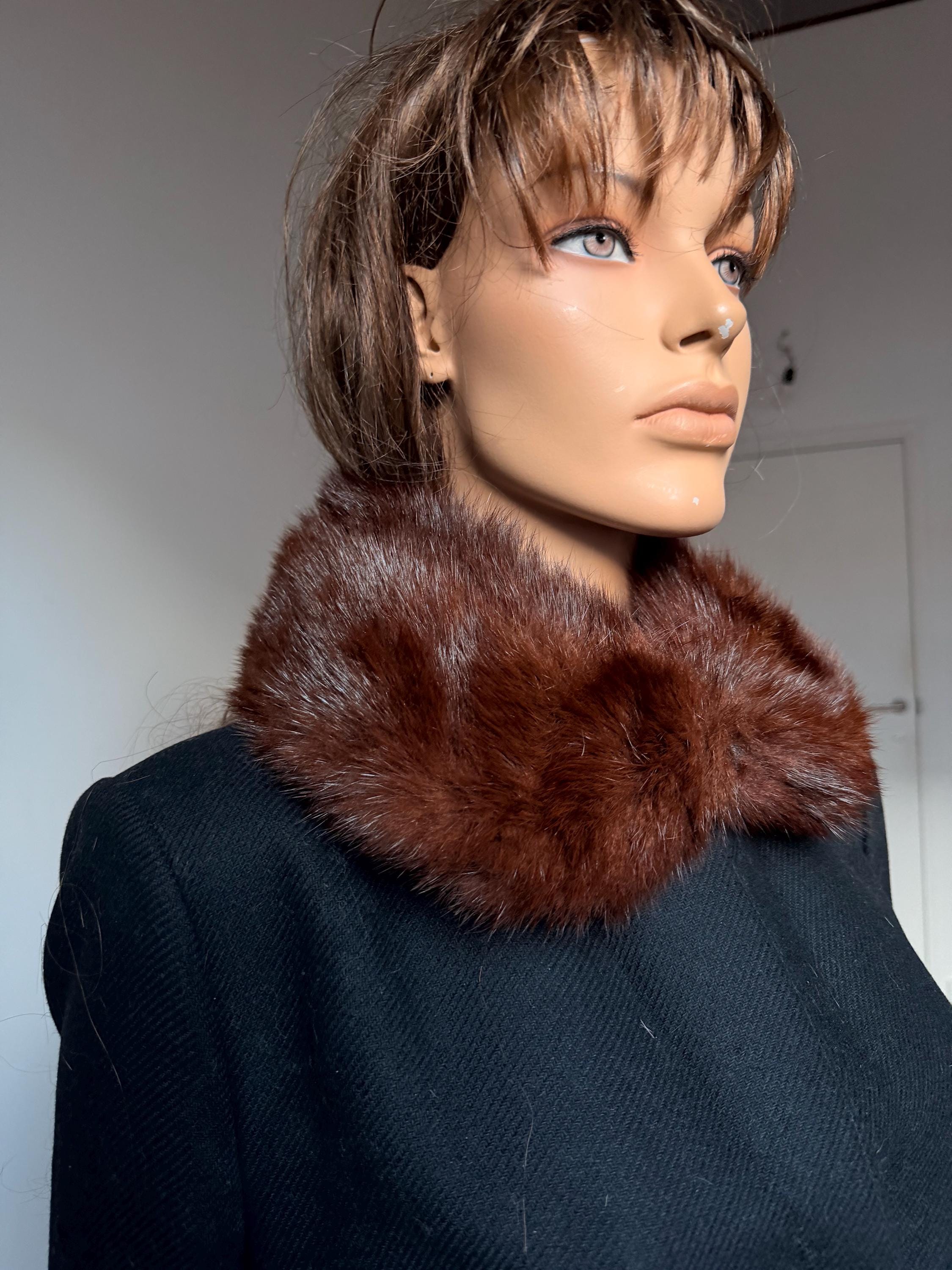 Brown Fur Collar
