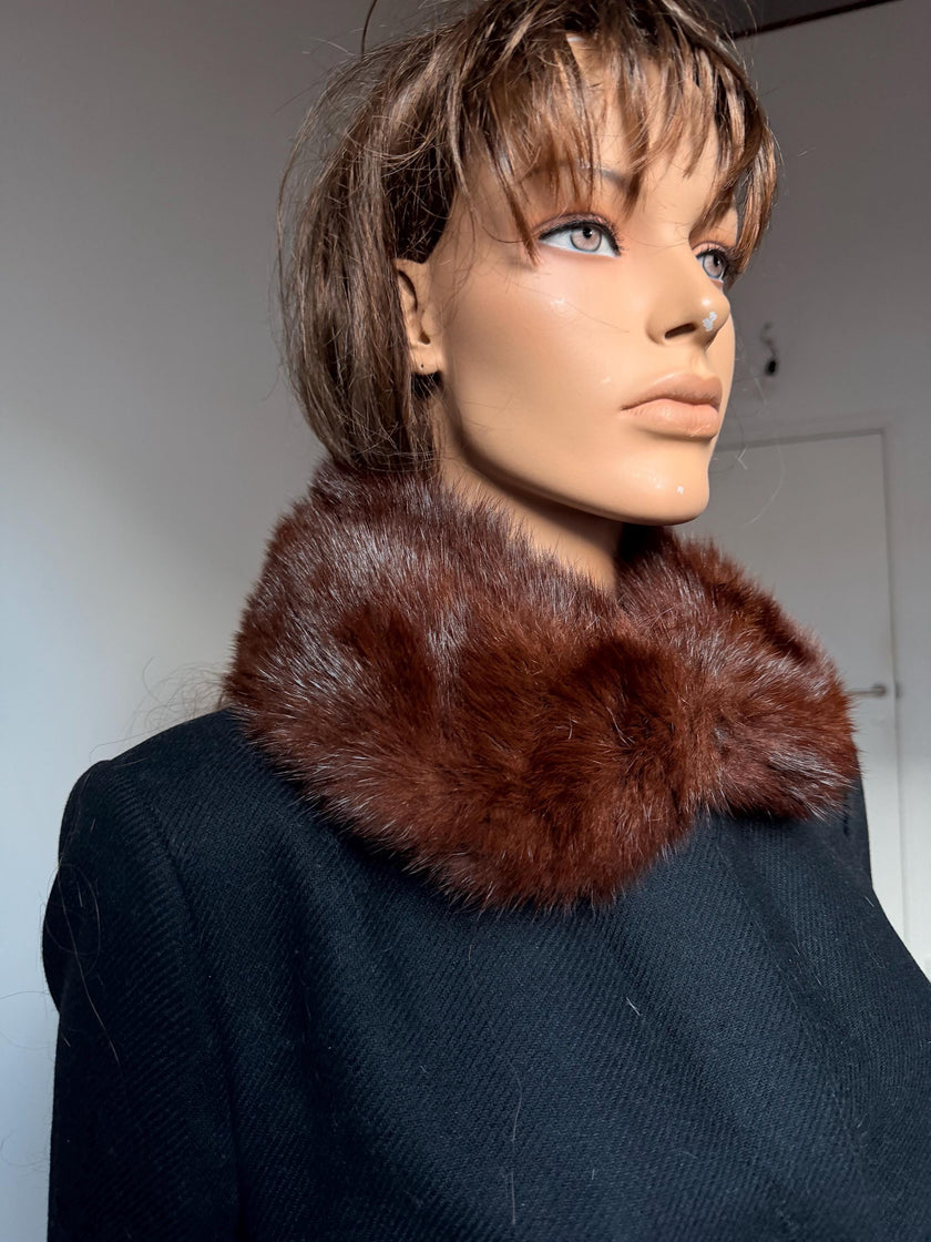 Brown Fur Collar