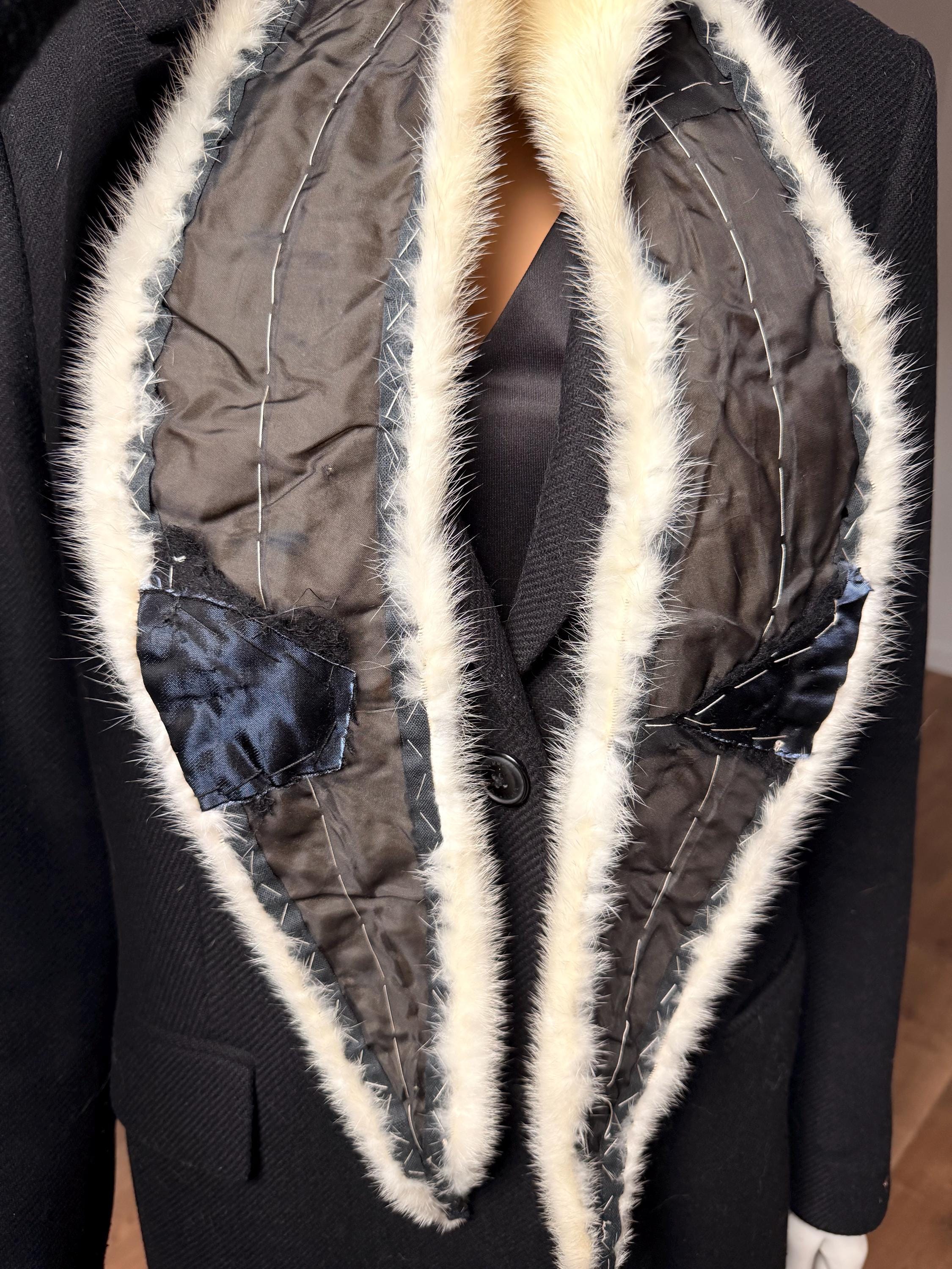 White Mink Fur Collar