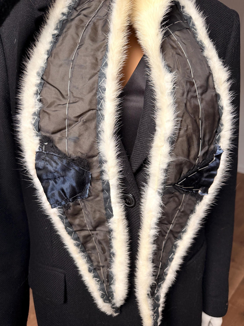 White Mink Fur Collar