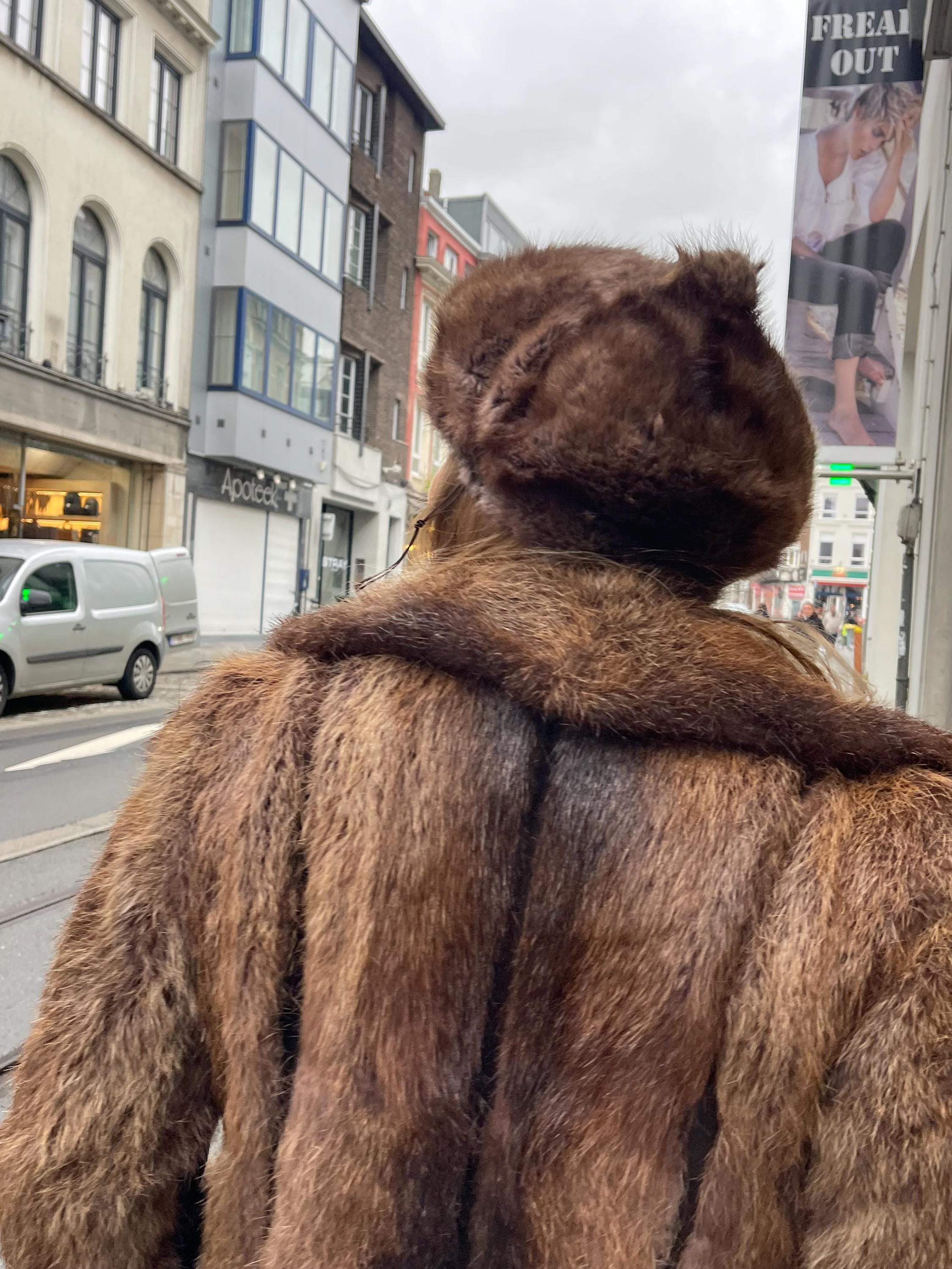 Beaver Fur Coat - S