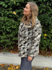 Grey Goat Fur Jacket - S