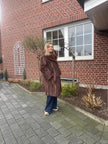Brown Muskrat Fur Coat - Size L-2XL