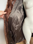 Brown Muskrat Fur Coat - Size L-2XL