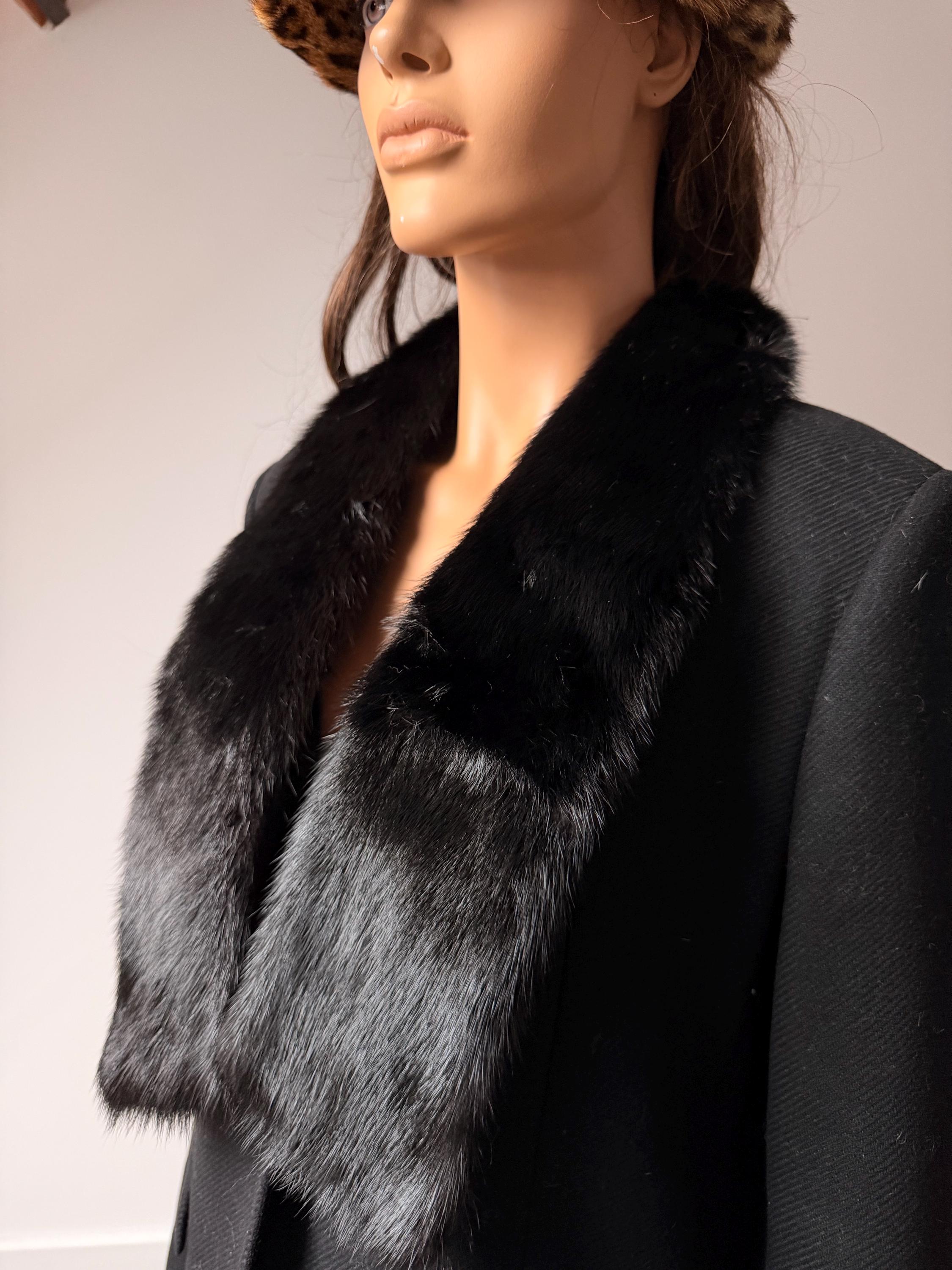 Black Mink Fur Scarf