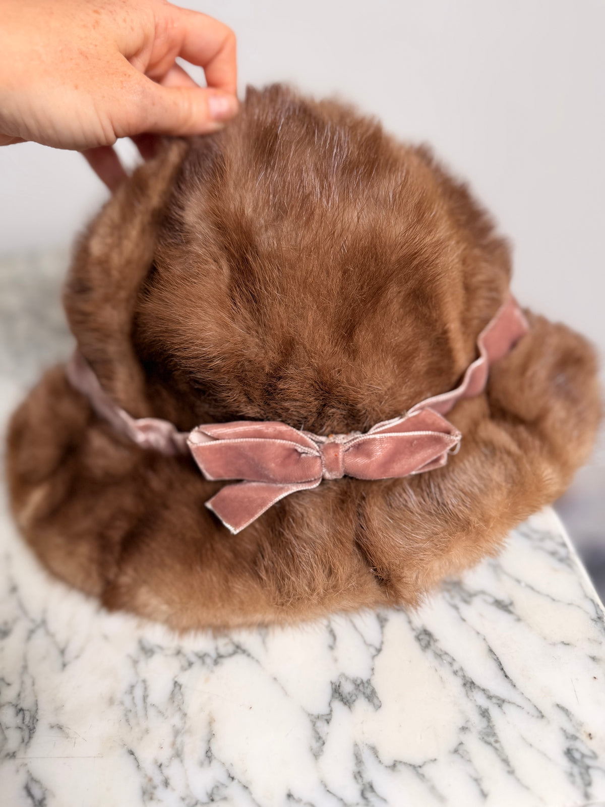 Pastel Mink Panama Fur Hat