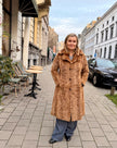 Golgen Mink Fur Coat with buttons - M