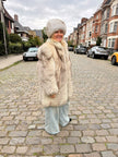 White Fox Fur Jacket - M