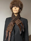 Brown Karakul Fur Scarf