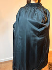 Black Lamb  Fur Coat  - M-L