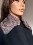 Purple Rabbit Fur Collar