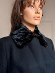 Black Sheepskin Fur Collar