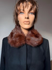 Brown Fur Collar