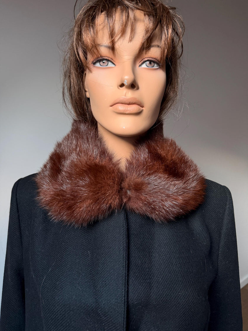 Brown Fur Collar