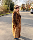 Long Beaver Fur Coat - L-XL