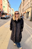 Dark Brown Mink Fur Coat – M-L