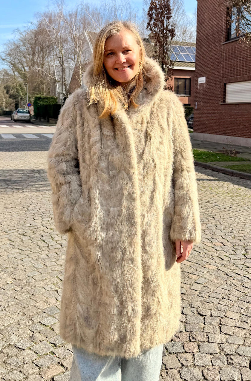 Sapphire Mink Fur Coat - M-L