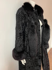 Black Swakara Fur Coat - M–L