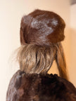 Brown Marmot Fur Hat