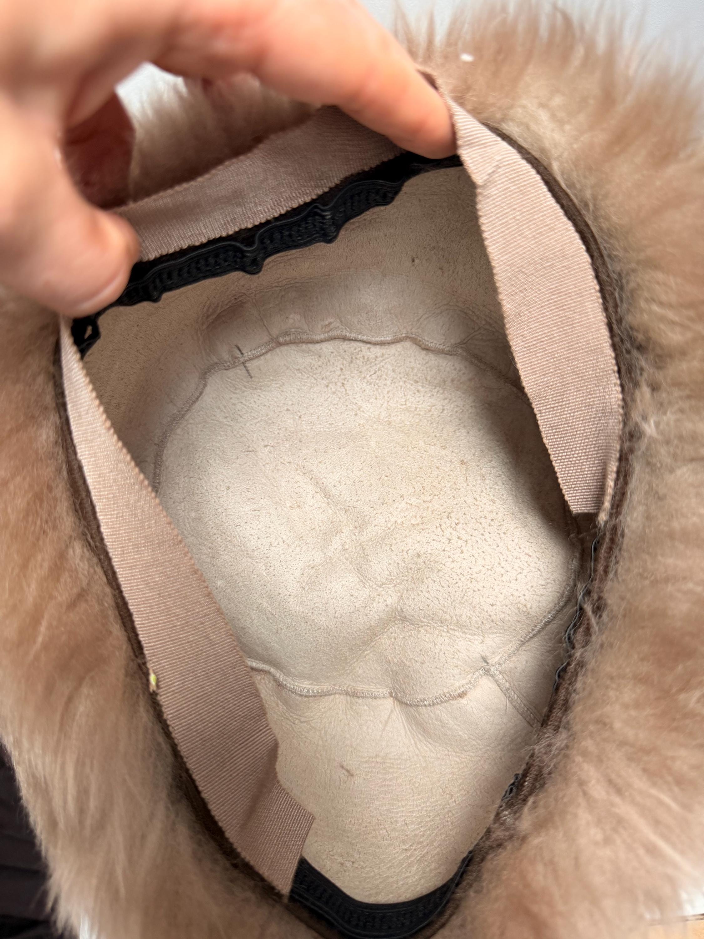 Beige Lamb Fur Hat