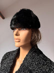 Black Rabbit Fur Hat