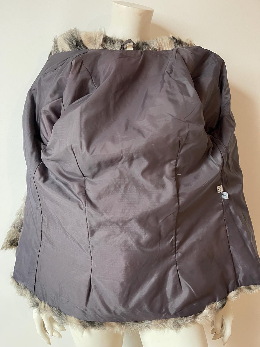 Grey Goat Fur Jacket - S