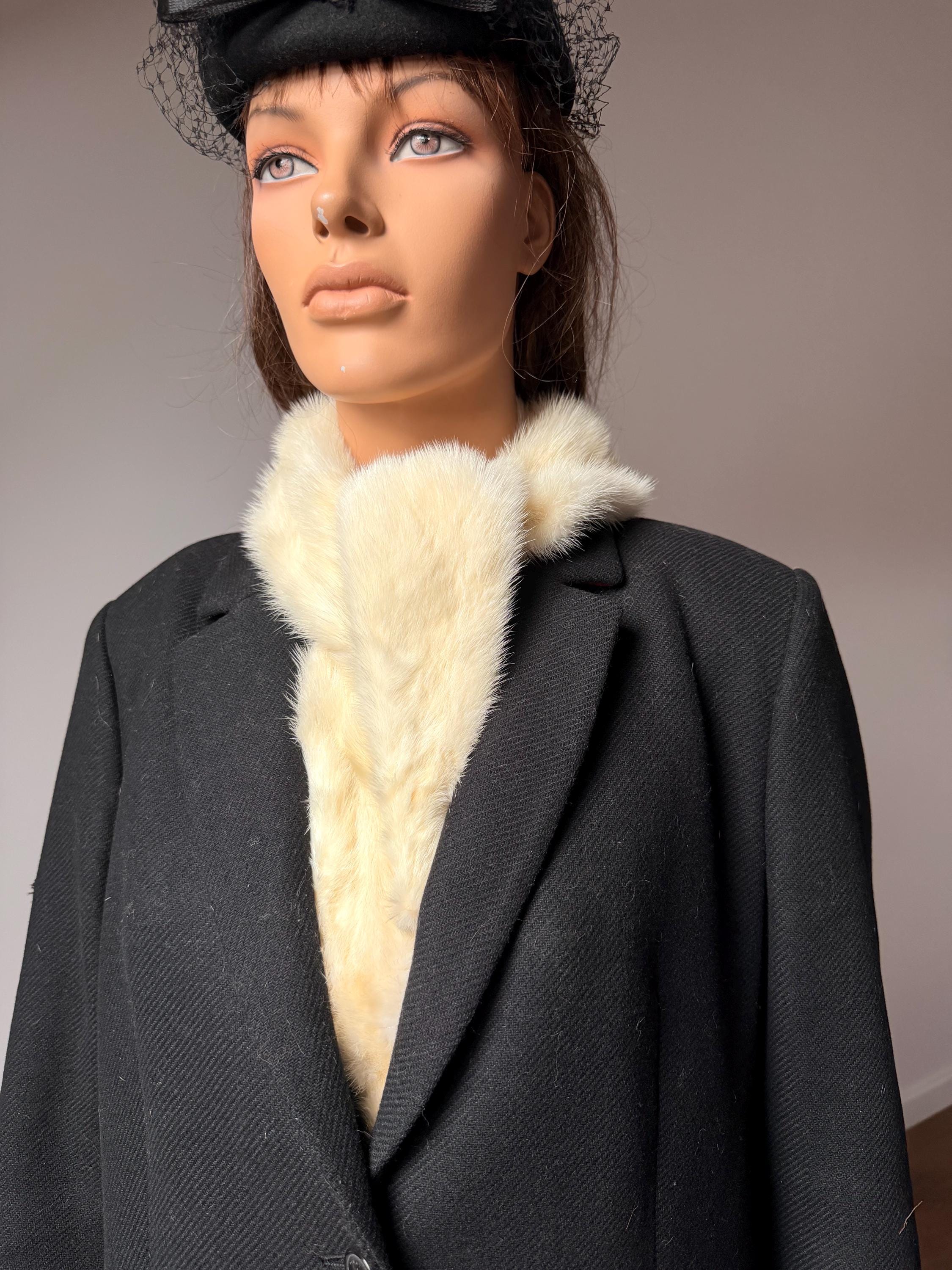 White Mink Fur Collar